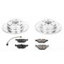 PowerStop K393 Z23 Daily Driver Carbon-Fiber Ceramic Brake Pad and Drilled & Slotted Rotor Kit