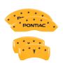 MGP 4 Caliper Covers Engraved Front Pontiac Rear Arrow Yellow Finish Blk Char 2009 Pontiac Solstice