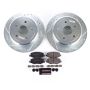 PowerStop K3090 Z23 Daily Driver Carbon-Fiber Ceramic Brake Pad and Drilled & Slotted Rotor Kit