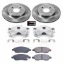 PowerStop KCOE6096A OE Stock Replacement Low-Dust Ceramic Brake Pad, Rotor and Caliper Kit