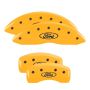 MGP 10242SFRDYL 4 Caliper Covers Engraved Front & Rear Oval logo/Ford Yellow finish black ch