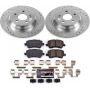 PowerStop K4704 Z23 Daily Driver Carbon-Fiber Ceramic Brake Pad and Drilled & Slotted Rotor Kit