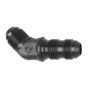 Fragola -4AN x 45 Degree Bulkhead - Black
