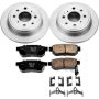 PowerStop CRK408 Genuine Geomet Coated Rotor and Low-Dust Ceramic Brake Pad Kit