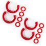Rugged Ridge 3/4in Red D-Ring Isolator Kit
