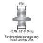 Derale 59006 Aluminum Cooler/Adapter Fitting -6AN x -10AN O-ring, Bright Anodized
