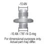 Derale 59010 Aluminum Cooler/Adapter Fitting -10AN x -10AN O-ring, Bright Anodized