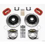 Wilwood 140-7143-DR Forged Dynalite P/S Park Brake Kit Drilled Red Small Ford 2.66in Offset