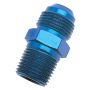 Russell Performance -16 AN to 3/4in NPT Straight Flare to Pipe (Blue)