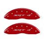 MGP Front set 2 Caliper Covers Engraved Front SRT4 Red finish silver ch