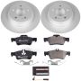 PowerStop ESK5320 Genuine Geomet Coated Rotors, ECE-R90 Brake Pads + Hardware Kit