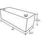 Tradesman 83099 Steel Full Size Rectangular Liquid Storage Tank - White