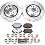 PowerStop K4628-26 Z26 Street Performance Ceramic Brake Pad and Drilled & Slotted Rotor Kit