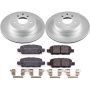 PowerStop CRK8062 Genuine Geomet Coated Rotor and Low-Dust Ceramic Brake Pad Kit