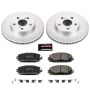 PowerStop CRK5870 Genuine Geomet Coated Rotor and Low-Dust Ceramic Brake Pad Kit