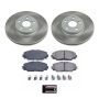 PowerStop SC4669 Semi-Coated Rotor and Low-Dust Ceramic Brake Pad Kit