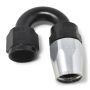 Russell Performance -6 AN Black/Silver 180 Degree Tight Radius Full Flow Swivel Hose End