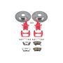 PowerStop KC2310-26 Z26 Street Performance Ceramic Brake Pad, Drilled Slotted Rotor, and Caliper Kit