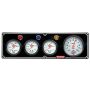 QUICKCAR RACING PRODUCTS QRP61-67413 3-1 Gauge Panel OP/WT/OT w/3-3/8in Tach Black