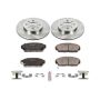 PowerStop KOE688 OE Stock Replacement Low-Dust Ceramic Brake Pad and Rotor Kit