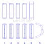 King Ford 281 4.6L SOHC 16V Performance Main Bearing Set - Oversize .026