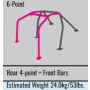 Cusco SFTY21 2-Passenger 6-Point BLK DASH-THROUGH Roll Cage Subaru STi GRB 08-14 (S/O/No Cancel)