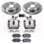 PowerStop KCOE5531A OE Stock Replacement Low-Dust Ceramic Brake Pad, Rotor and Caliper Kit