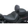 Mustang Motorcycle 79334 Mustang 18-21 Harley Fat Bob Standard Touring Solo Seat w/Driver Backrest - Black