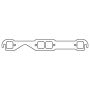 Cometic Gasket C5892HTS Cometic Chevy Gen1 Small Block V8 .060in HTS Exhaust Mani Gskt Set-1.450in x 1.480in Rectangle Port