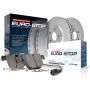 PowerStop ESK7084 Genuine Geomet Coated Rotors, ECE-R90 Brake Pads + Hardware Kit