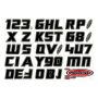 Hardline Black900 Boat Lettering Registration Installation Kit 3 in. - 900 Black