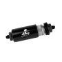 AEROMOTIVE AFS12348 6an Inline Fuel Filter 40 Micron 2in OD Black