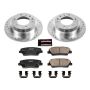 PowerStop K5906 Z23 Daily Driver Carbon-Fiber Ceramic Brake Pad and Drilled & Slotted Rotor Kit
