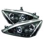SPYDER 5010636 Projector Headlights - LED Halo - Amber Reflector - Black