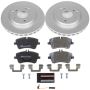 PowerStop ESK3048 Genuine Geomet Coated Rotors, ECE-R90 Brake Pads + Hardware Kit