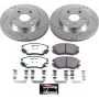 PowerStop K5522-26 Z26 Street Performance Ceramic Brake Pad and Drilled & Slotted Rotor Kit