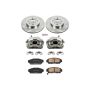 PowerStop KCOE692 OE Stock Replacement Low-Dust Ceramic Brake Pad, Rotor and Caliper Kit