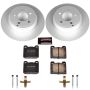 PowerStop CRK3145 Genuine Geomet Coated Rotor and Carbon-Fiber Ceramic Brake Pad Kit