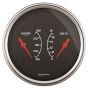 AutoMeter Gauge Dual Wtmp & Volt 3-3/8in. 250 Deg. F & 18V Elec Designer Black