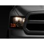 Raxiom R118019 09-18 Dodge RAM 1500 Axial OEM Rep Headlights w/ Single Bulb- Chrome Housing (Smoked Lens)