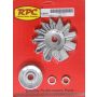 RACING POWER CO-PACKAGED RPCR9446 SIngle Groove Alternator Pulley And Fan Chrome