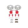 PowerStop KC3129-26 Z26 Street Performance Ceramic Brake Pad, Drilled Slotted Rotor, and Caliper Kit