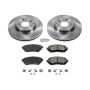 PowerStop KOE6968 OE Stock Replacement Low-Dust Ceramic Brake Pad and Rotor Kit