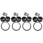 Torque Solution Billet Bumper Quick Release Kit Combo (Black): Universal