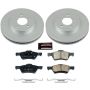 PowerStop CRK5572 Genuine Geomet Coated Rotor and Low-Dust Ceramic Brake Pad Kit