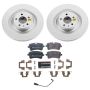 PowerStop ESK6287 Genuine Geomet Coated Rotors, ECE-R90 Brake Pads + Hardware Kit