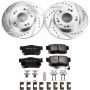 PowerStop K5860 Z23 Daily Driver Carbon-Fiber Ceramic Brake Pad and Drilled & Slotted Rotor Kit