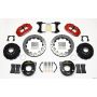 Wilwood 140-9224-DR Narrow Superlite 4R Rear P-Brk Kit 12.88in Drilled Red 58-64 Olds/Pontiac Ends 2.81in Offset