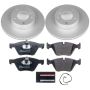 PowerStop ESK3087 Genuine Geomet Coated Rotors, ECE-R90 Brake Pads + Hardware Kit