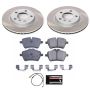 PowerStop SC6662 Semi-Coated Rotor and Low-Dust Ceramic Brake Pad Kit